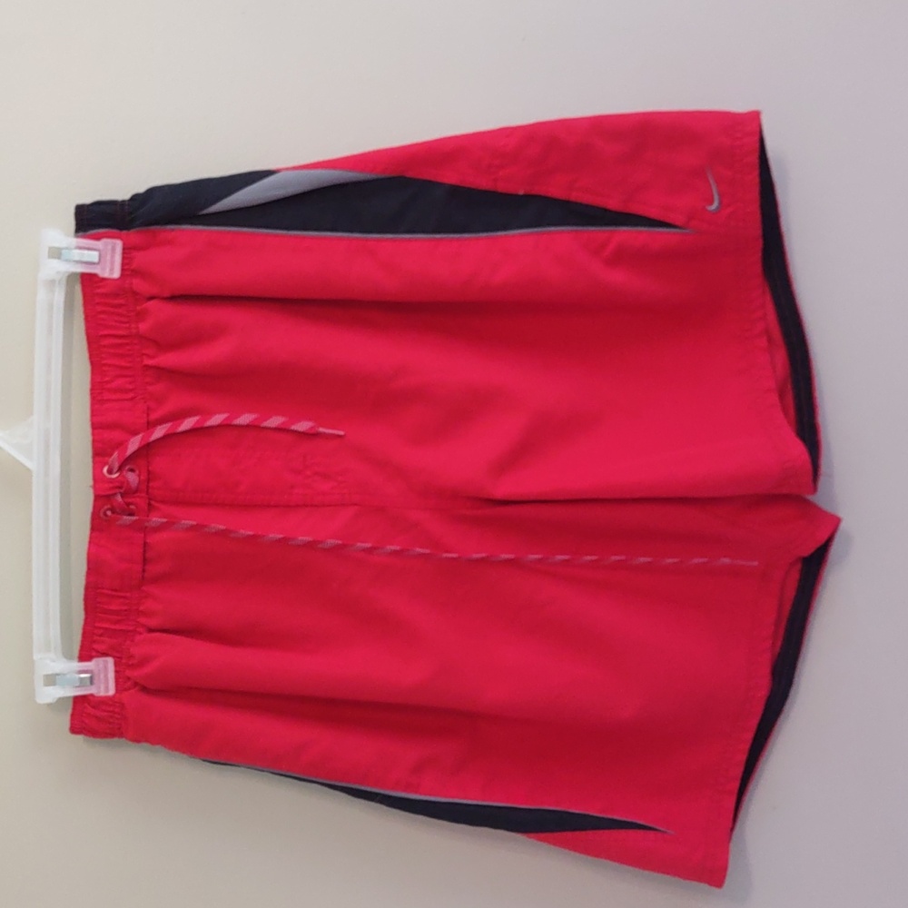 Nike Men’s  Sz XL Red Drawstring Mesh Lined Swim Trunks with Pockets Swimsuit